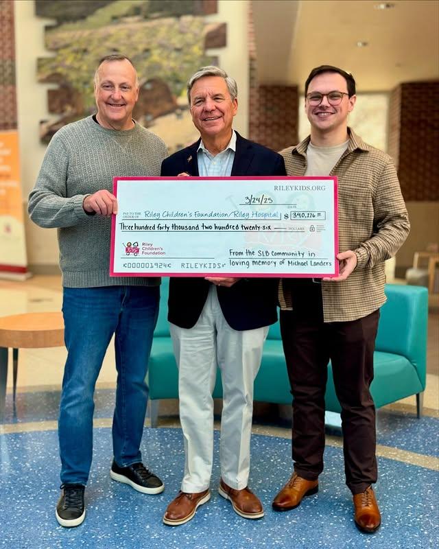 SLB Cares presenting a $340,222 check to Riley Children's Hospital in 2024