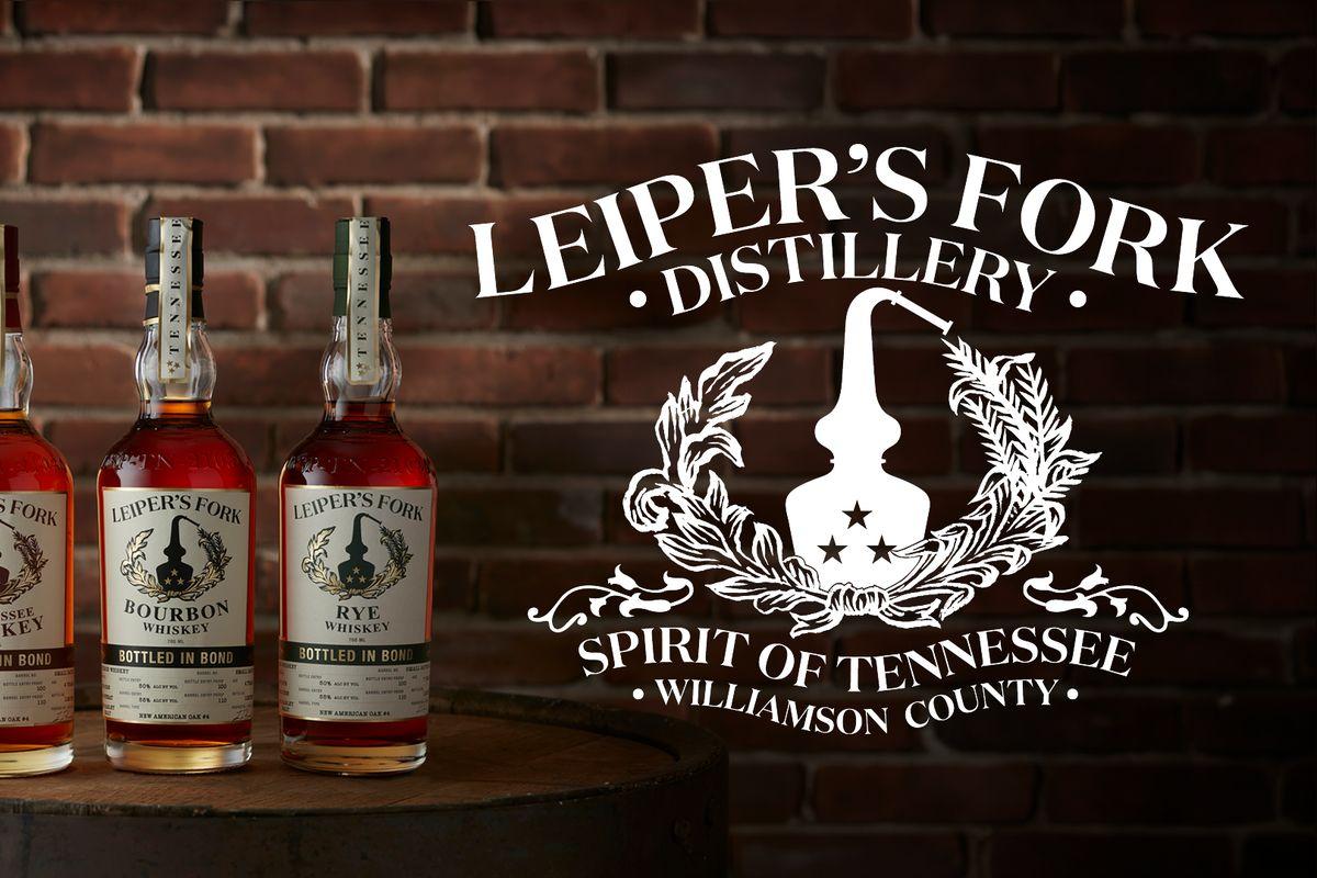 Leiper's Fork Distillery whiskey bottles, Franklin, Tennessee - SLB Cares sponsor
