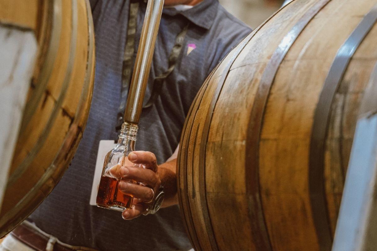 New Riff Distilling barrel proof tasting, Newport, Kentucky - SLB Cares sponsor