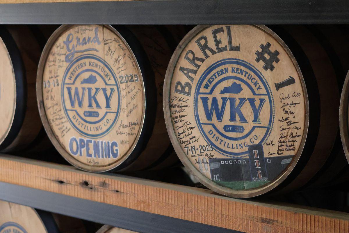 Western Kentucky Distilling Co. barrels, Beaver Dam, Kentucky - SLB Cares sponsor